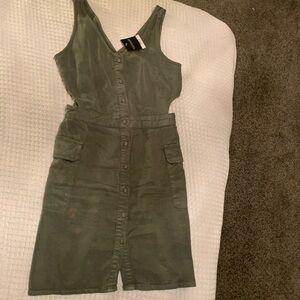 Top Shop button up dress with side cut outs